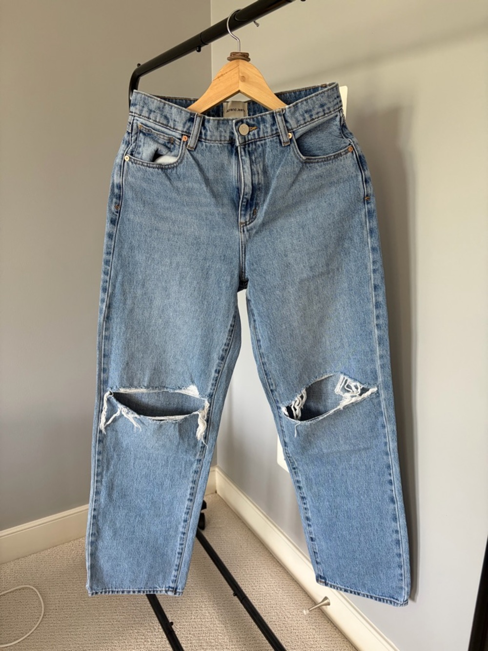 Abrand Light Blue Denim Waist Label Jeans